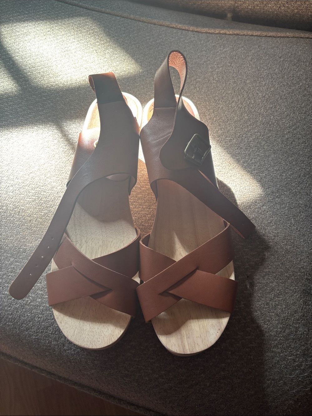 LOFT Brown Crisscross Slingback Sandals 11